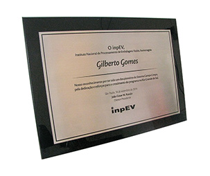 placa de homenagem personalizada + sao paulo + destak trofeu