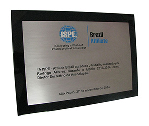 placa de homenagem personalizada + sao paulo + destak trofeu